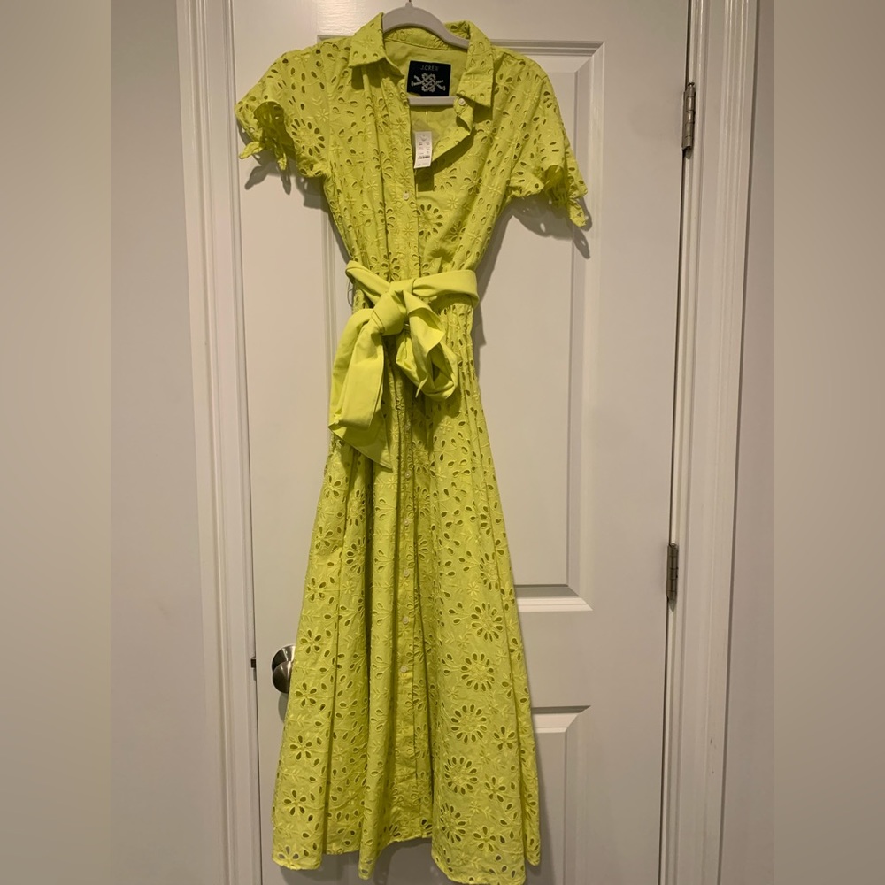 J Crew lace maxi shirtdress size 00